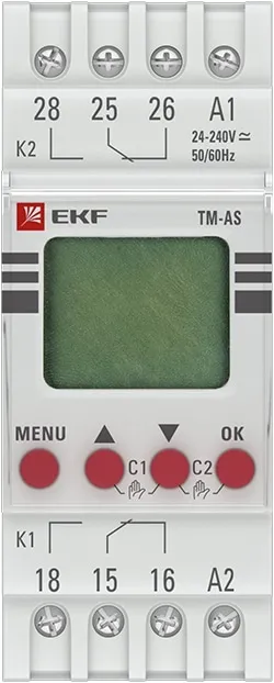 Таймер электронный астрономический TM-AS 16А 264В EKF
