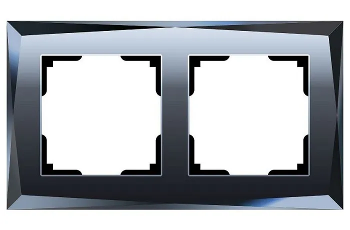 Рамка 2-я Черный (стекло) Diamant WERKEL