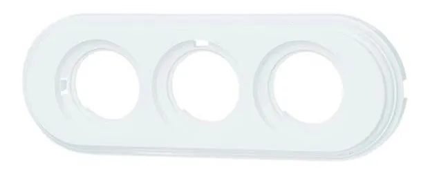 Рамка 3-я Белый (пластик) Bironi