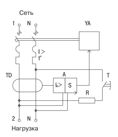 Диф.автомат АД12S 2Р 40А 100мА IEK (акц)