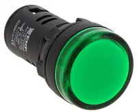 Индикатор LED зелёный AD16-16HS 16 мм. 24В AC/DC IP54 EKF