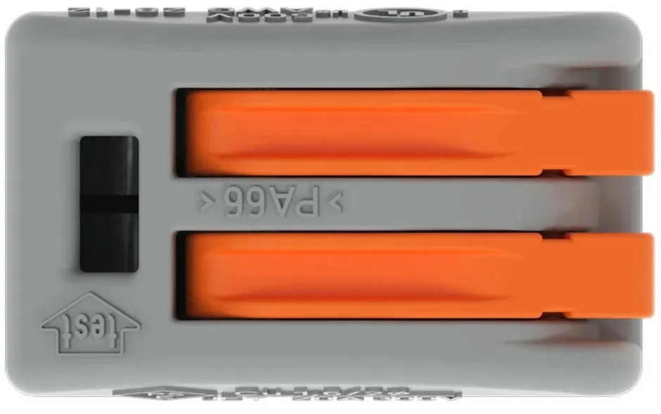 Клемма рычажковая 2 отверстия 0,08-2,5 (СМК 222-412) серая WAGO (КВТ)