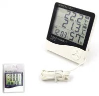 Электронный термометр гигрометр HTC-2 улица-дом часы будильник 10-50-100