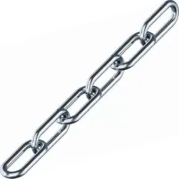 Цепь 2 мм длиннозвенная DIN763 цинк (боб. 100м) (кратно 5м) (МС)