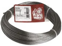 Трос 1,5 мм DIN3055 цинк (боб. 50м) (Стройбат), уп