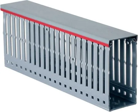 Кабель-канал перфорированный 100х60 СЕРЫЙ ширина перфорации 4 мм ДКС 2м (8)