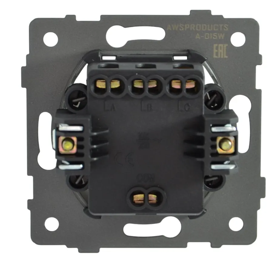 Выключатель 3-кл. белый A-015W "Aura" AWSproducts