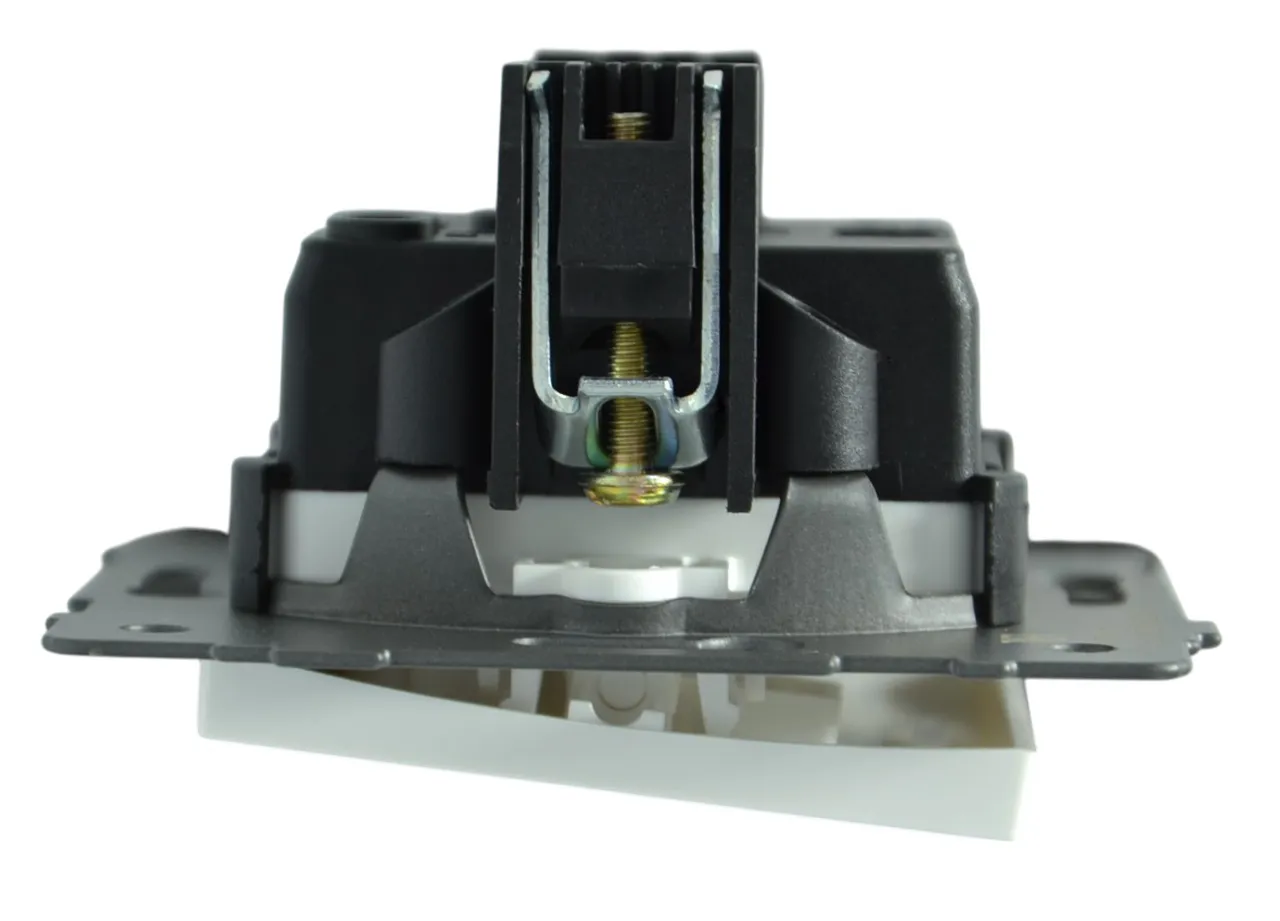 Выключатель 1-кл. с подсветкой белый A-002W "Аура" AWSproducts