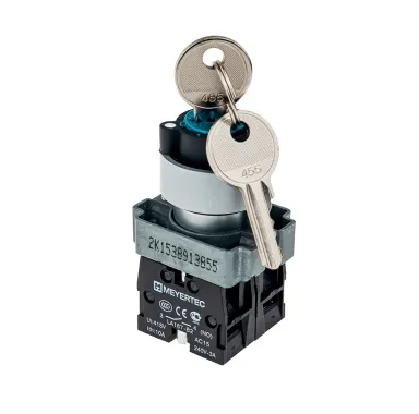 Переключатель с ключ, MTB2-BGZ133 чёрн.н, 3 пол, 2но, IP65 Meyertec