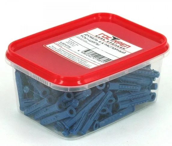 Дюбель четырехраспорный 6*30 полипропилен (100 шт.) (ГОСКРЕП), уп