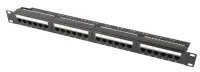 Коммутационная панель Ripo 19", 1U, 24 порта, Cat.6A (Класс EA), 500МГц, RJ45/8P8C, Dual IDC черная 