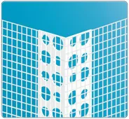 Угол штукатурный с сеткой 100х150мм 3,0м Белый (25шт.) ИДЕАЛ