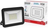 Прожектор LED Elementary 6500K  30W 2550Lm IP65 черный Gauss
