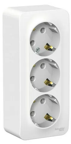 Розетка 3-я с/з Белый Blanca SE