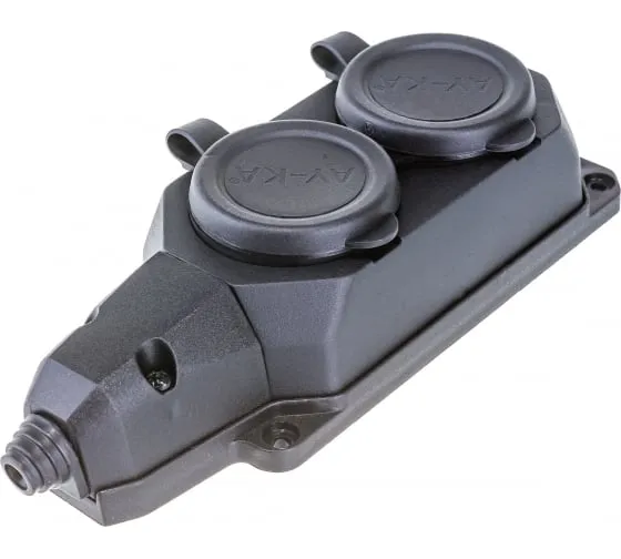 Колодка каучук 2-я с/з IP44 AY-KA