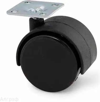 Опора колесная с площадкой (d=40,h=59) пластмасса (1шт.) (ХС)