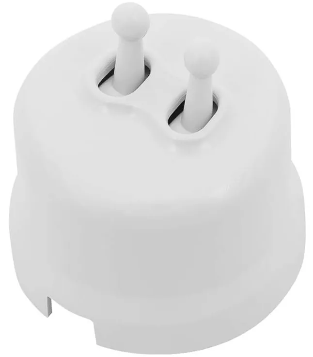 Выключатель 2-кл. Белый (пластик Тумблерный) Bironi