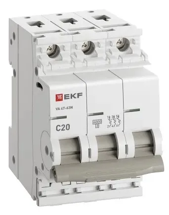 Автоматический выключатель ВА 47-63N C20/3 6кА Proxima EKF
