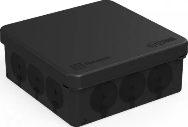 Коробка распред. о/п 100х100х40 IP66 ЧЕРНАЯ пр. монт. двухкомпонентная HF УФ Промрукав (90)