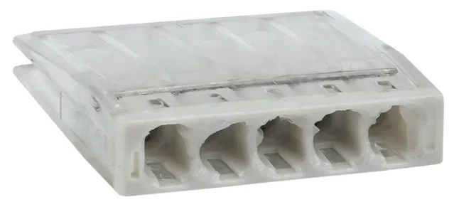 Клемма 5 отверстия 0,5-2,5 24А СМК 2273-245 с пастой (EKF)