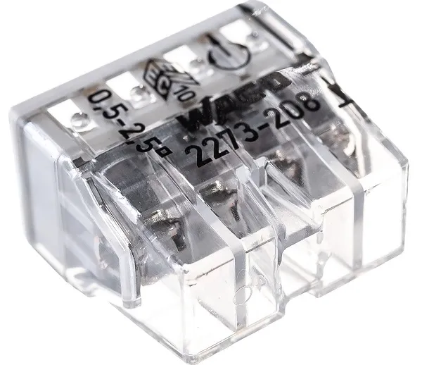 Клемма 8 отверстий 0,5-2,5 (уп. -  6 шт.) (СМК 2273-208) (DORI), уп