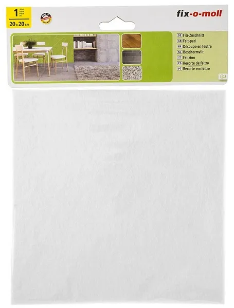 Пластина фетровая самоклеящиеся 200*200 белый (1шт.) (Стройбат), уп