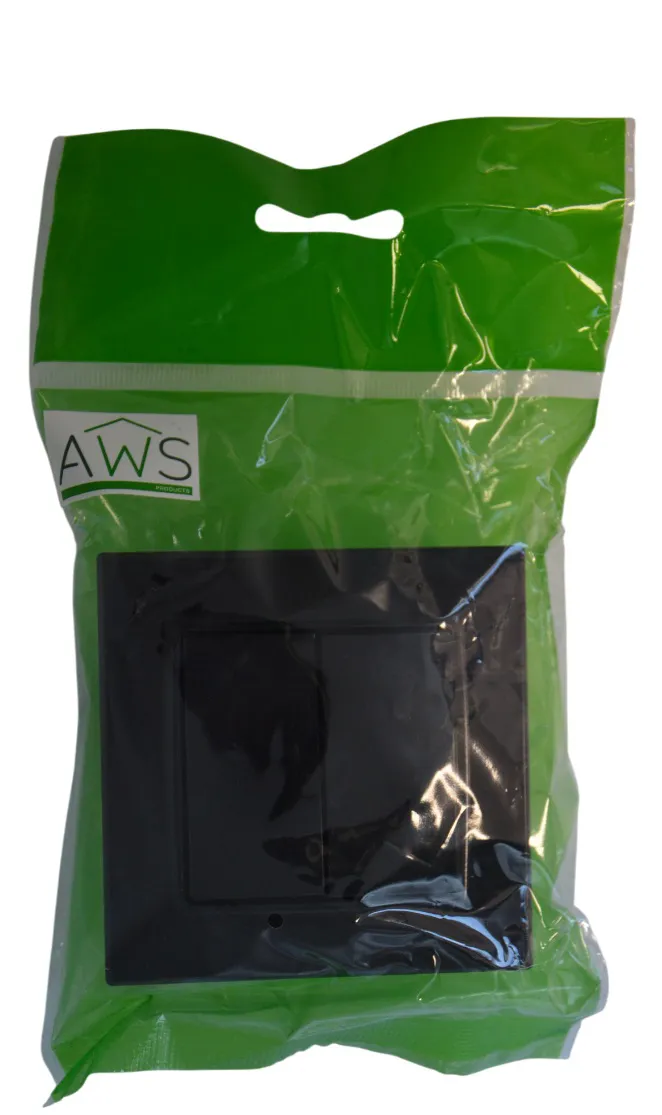 Выключатель 2-кл. чёрный SD-P1005B "Standard" AWSproducts