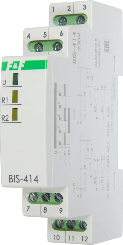 Реле импульсное BlS-414 2*8A 230V