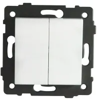 Выключатель 2-кл. белый A-009W "Аура" AWSproducts