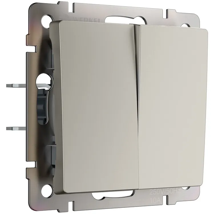 Выключатель 2-кл. Дымчатый WERKEL