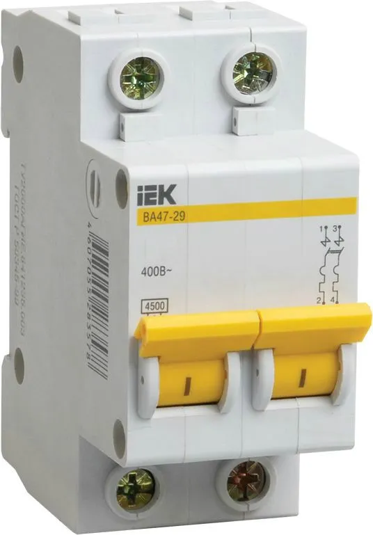 Автоматический выключатель ВА47-29 B20/2 4,5кА IEK
