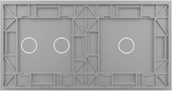Панель для 2-х сенсорных выключателей (1+2) Серый Livolo