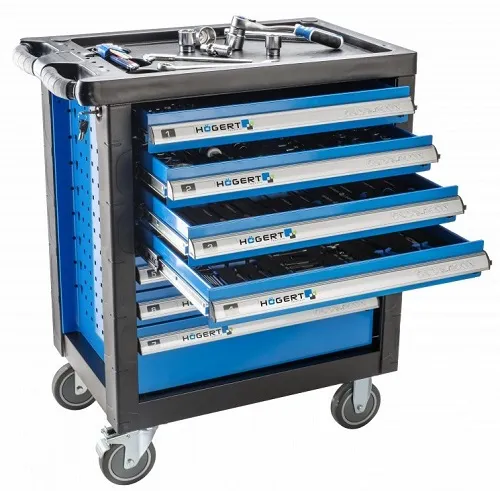 Тележка (тумба) для инструмента, 7 ящиков(6 ящ высотой 75 мм и 1 ящик высотой 154 мм;) HOEGERT