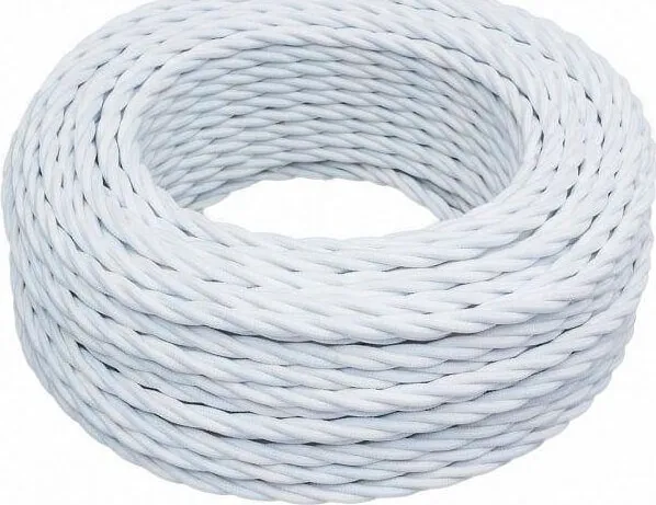 Провод витой 3*1,5 Белый (матовый) кратно (10м) Bironi (50м/уп)