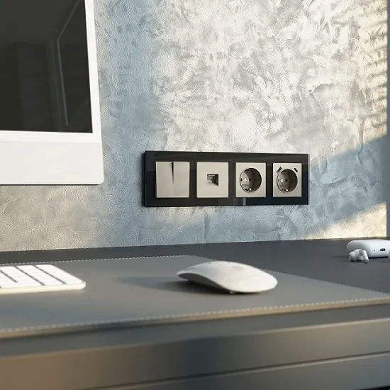 Выключатель проходной 2-кл. Дымчатый WERKEL