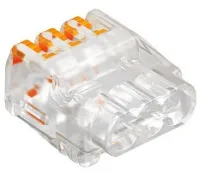 Клемма рычажковая 3 отверстия 0,2-2,5 24А прозрачная (OBO)