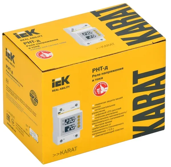 Реле напряжения и тока РНТ-д 1ф 54мм 63А IEK