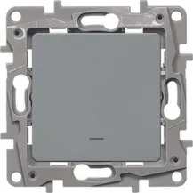 Выключатель 1-кл.с подсветкой. Алюминий ETIKA LEGRAND