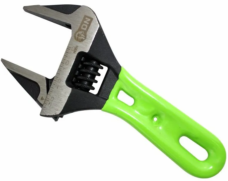 Ключ разводной c тонкими губками 0-34 мм, укороченная рукоятка, 140мм, CrV ON