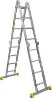 Лестница алюминиевая трансформер 4*4 шарнирная профессионал (ALUMET)