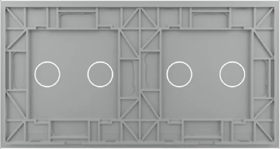 Панель для 2-х сенсорных выключателей (2+2) Серый Livolo