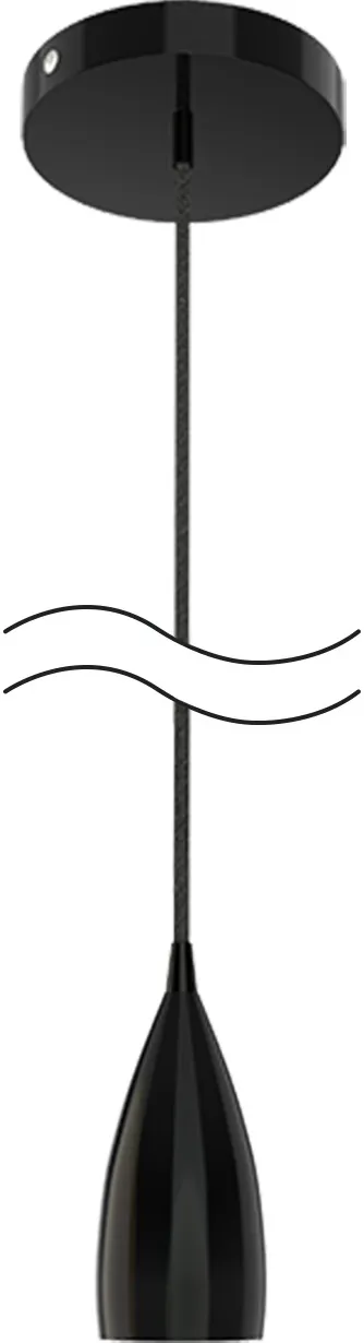 Светильник подвесной Gauss Decor PL031 черный E27, 1 м, 1/40