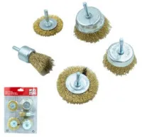Щетки по металлу на дрель Набор ирокез 5 в 1 10-120, ком