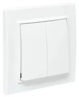 Выключатель 2-кл. Белый Минск EKF