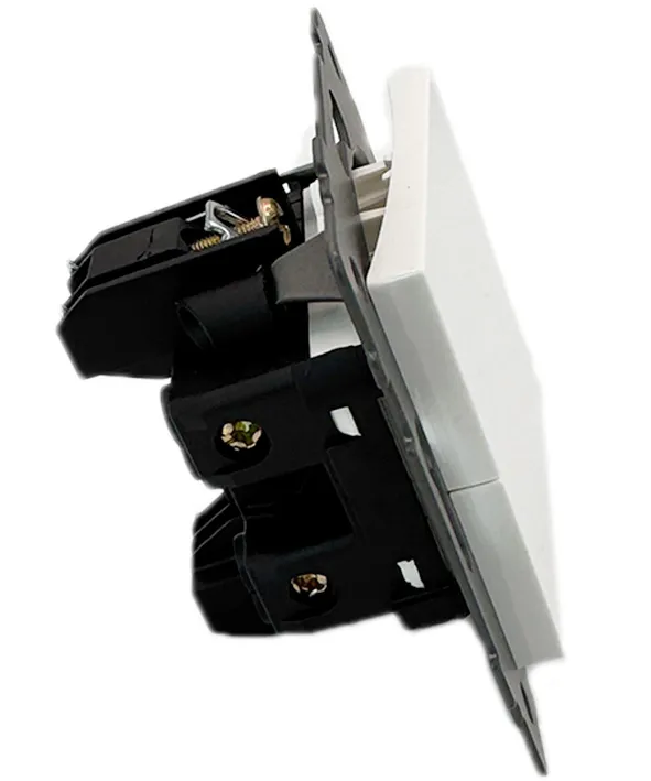 Выключатель 2-кл. белый A-009W "Аура" AWSproducts