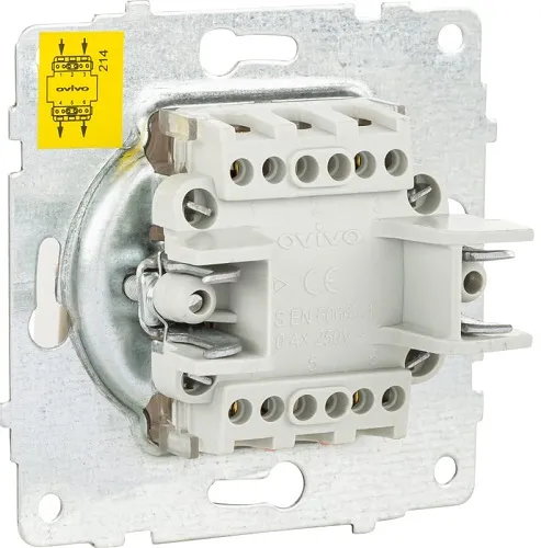 Механизм выкл. 1-кл. (крестообразный), крем