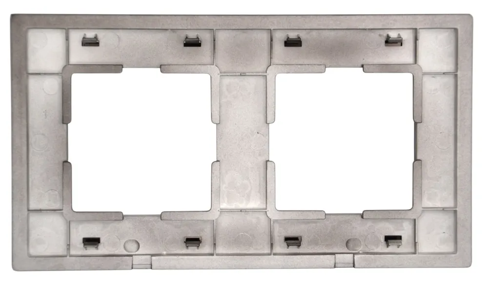 Рамка 2-я чёрная (стекло) SD-G3002B "Standard" AWSproducts