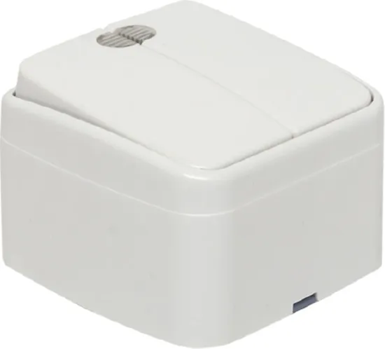 Выключатель ОУ 2-кл. с подсветкой Белый EKF