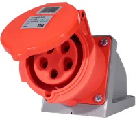Розетка стационарная 32A 5п (3P+PE+N) SLN-125K IP44, 380В, AWSPRODUCTS