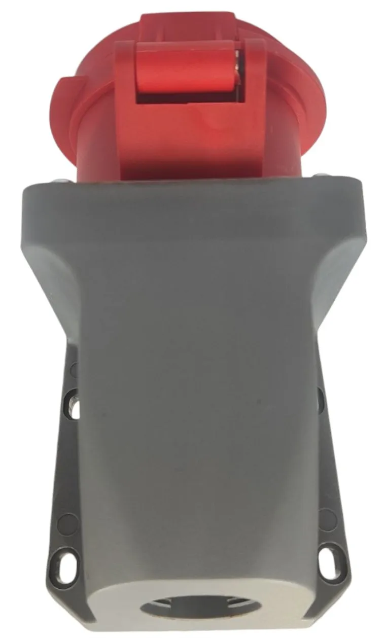 Розетка стационарная 32A 4п (3P+PE) SLN-124K IP44, 380В, AWSPRODUCTS